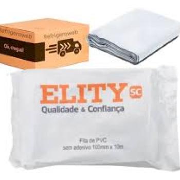 FITA PVC 100MM X 10M BRANCA ELITY