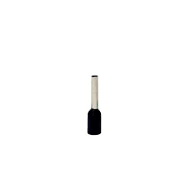 TERMINAL, COBRE ESTANHADO, ILHOS SIMPLES TUBULAR 1,5MM 15A, COR PRETO, (PCTE 10UN)