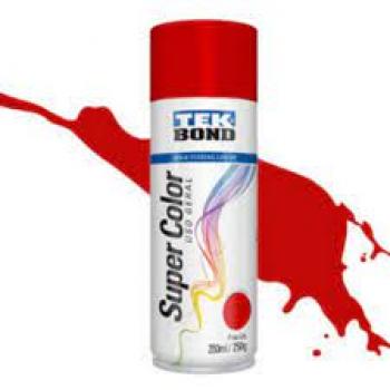 TINTA SPRAY TEK BOND VERMELHO ROJO BRILHO 350ML