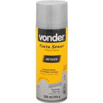 TINTA SPRAY PRATA METALICO  350ML VONDER