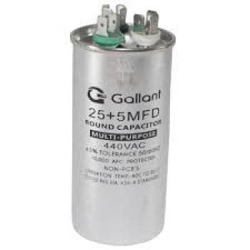 CAPACITOR DUPLO 25+5MFD 440V TERM DUGOLD METAL