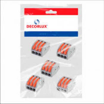 CONECTOR DE EMENDA E DERIVACAO, PLASTICO, 0,5-4MM2, 3P, 32A, COR CINZA, (BL 5UN)