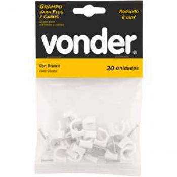 GRAMPO P/FIOS 6MM2 REDONDO C/20 VONDER