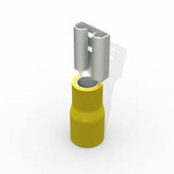 TERMINAL, COBRE ESTANHADO, LUVA FEMEA, PRE-ISOL. NYLON, 4,0-6,0MM2 24A, COR AMARELO, (BL 10UN)