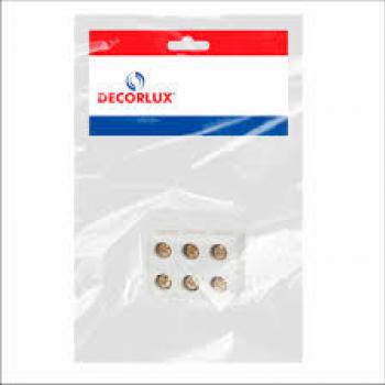 CONECTOR DE PORCELANA, 6MM2 30A/600V, 3 POLOS, COR BRANCO, (BL 1UN)