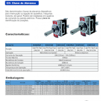 CHAVE ALAVANCA UNIPOLAR, METAL, ON/OFF 15A 250VAC, COR PRETO, (1UN)