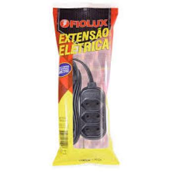 EXTENSAO CONNECT 3T - 2P+T - 5M - PRETA - FIOLUX