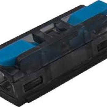CONECTOR DE EMENDA E DERIVACAO, PLASTICO, 0,5-4MM, 1P, 32A, COR PRETO/AZUL, (BL 5UN)