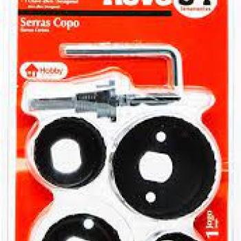 SERRAS COPO JOGO COM 6 PEÇAS (4 SERRAS, 1 HASTE/SUPORTE/ CHA