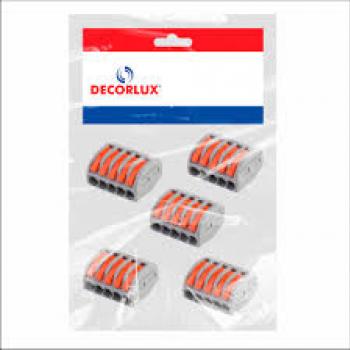 CONECTOR DE EMENDA E DERIVACAO, PLASTICO, 0,5-4MM2, 5P, 32A, COR CINZA, (BL 5UN)