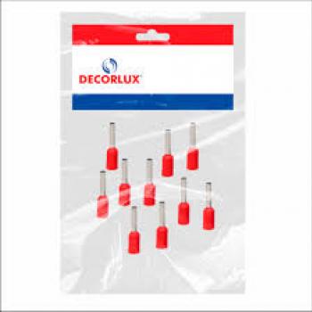 TERMINAL, COBRE ESTANHADO, ILHOS SIMPLES TUBULAR 1,0MM 12A, COR VERMELHO, (PCTE 10UN)