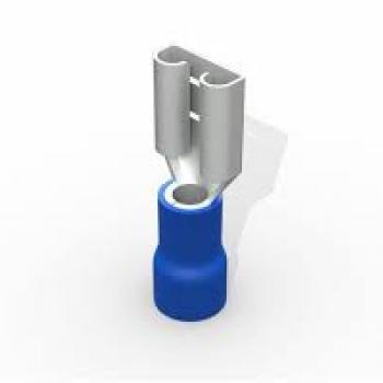 TERMINAL, COBRE ESTANHADO, LUVA FEMEA, PRE-ISOL. NYLON,1,5-2,5MM2 15A, COR AZUL, (BL 10UN)