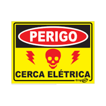 CERCA ELETRICA - AMARELA - E.P.I. - PL EM PS - 20 X 15CM 1UN