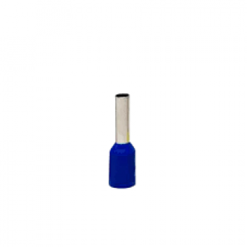 TERMINAL, COBRE ESTANHADO, ILHOS SIMPLES TUBULAR 2,5MM2 21A, COR AZUL, (PCTE 100UN)