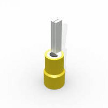 TERMINAL, COBRE ESTANHADO, PINO 25,5MM, PRE-ISOL. NYLON, 4,06,0MM2 48A, COR AMARELO (PCTE 100UN)