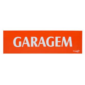 PLACA GARAGEM - PQ - VERMELHA - PL EM PS - 20 X 7CM - 1UN