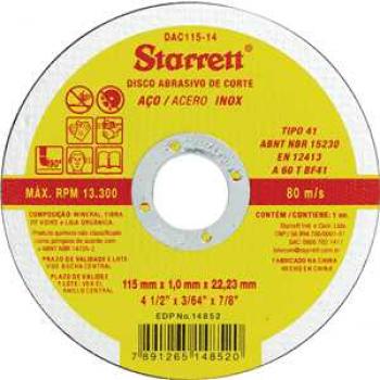 DISCO CORTE 115,0X1,0X22,2 DAC115-14 STARRET