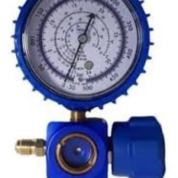 MANIFOLD 1 VIA SGN C/ MANOMETRO E VISOR DE LIQUIDO BAIXA R404 R22,R407,R134 ***