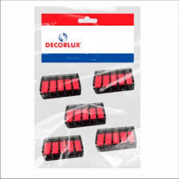 CONECTOR DE EMENDA E DERIVACAO, PLASTICO, 0,5-6MM2, 5P, 40A, COR PRETO/VERMELHO, (BL 5UN)