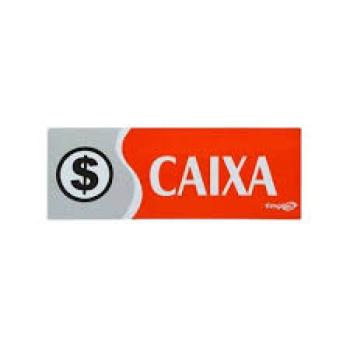 PLACA CAIXA - PQ - VERMELHA - PL EM PS - 20 X 7CM - 1UN