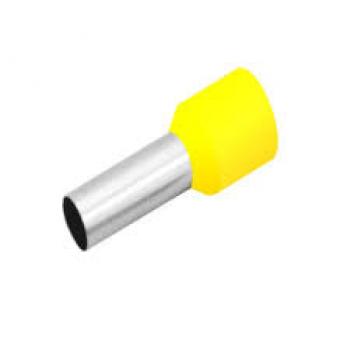 TERMINAL, COBRE ESTANHADO, ILHOS SIMPLES TUBULAR 6,0MM2 36A, COR AMARELO, (PCTE 100UN)