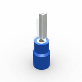 TERMINAL, COBRE ESTANHADO, PINO 20,0MM, PRE-ISOL. NYLON, 1,52,5MM2 27A, COR AZUL, (PCTE 100UN)