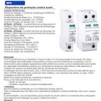 DISPOSITIVO DE PROTECAO CONTRA SURTO, PLASTICO, DPS 40KA, 1P, COR BRANCO, (CX 1UN)