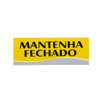 PLACA MANTENHA FECHADO - PQ - AMARELA - PL EM PS - 20 X 7CM - 1UN