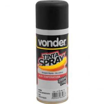 TINTA SPRAY ALTA TEMP.PRETO 200ML VONDER