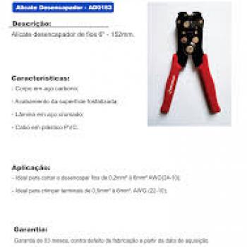 ALICATE DESENCAPADOR, EM ACO, 6-152MM, COR VERMELHO,