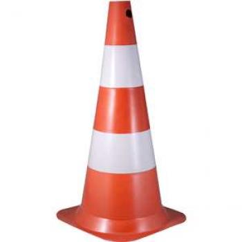CONE 75CM BRANCO/LARANJA POLIET VONDER