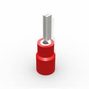 TERMINAL, COBRE ESTANHADO, PINO 20,0MM, PRE-ISOL. NYLON, 0,51,5MM2 19A, COR VERMELHO (PCTE 100UN)