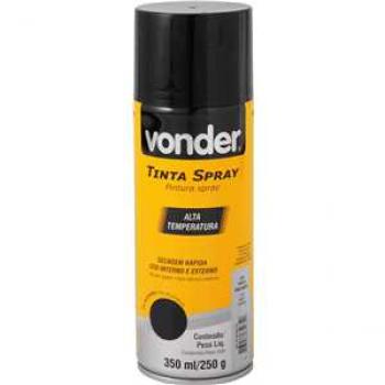 TINTA SPRAY ALTA TEMP .PRETO 350ML VONDER