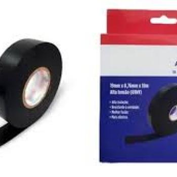 FITA ISOLANTE AUTO FUSAO, BORRACHA, 2M X 19MM X 0,76MM, COR PRETO, (1UN)