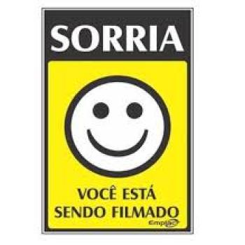 SORRIA VOCE ESTA SENDO FILMADO - AMARELA - MX - PL EM PS - 30 X 20CM - 1UN