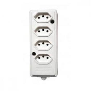 TOMADA BARRA NATICON 4TOM 2P+T FIXA S/FIO CZ