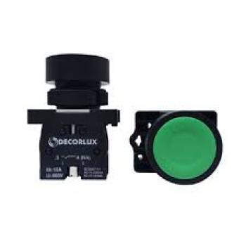 BOTAO BOTOEIRA DE COMANDO, TIPO IMPULSO, PLASTICO, AC-15 220V 5A, 1NA, 22MM, COR VERDE, (1UN)