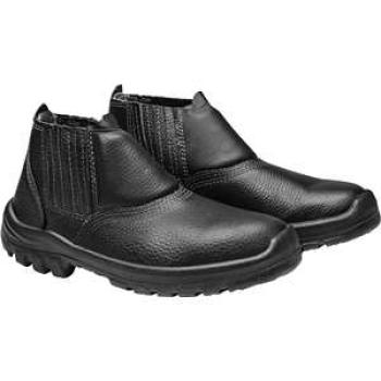 BOTINA COURO C/ELA C/BIQ PRETO 40 BRACOL