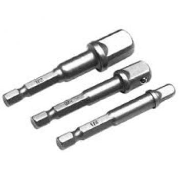ADAPTADOR PARA SOQUETE 1/4 - 3/8 - 1/2 3 PECAS -