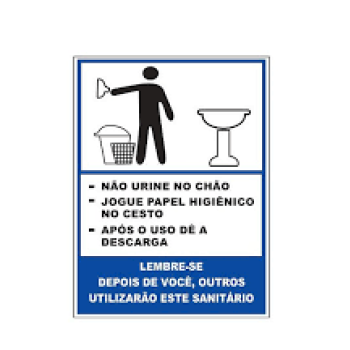 MANTENHA O BAN. LIMPO MASCULINO - E.P.I. - PL EM PS - 20 X 15CM 1UN