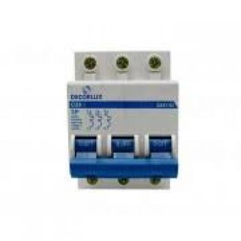 MINI DISJUNTOR, PLASTICO, DIN35, 3P 50A 400V 3KA CURVA C, COR BRANCO, (1UN)
