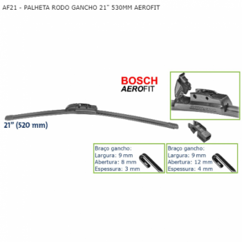 PALHETA RODO GANCHO 21“ 530MM AEROFIT BOSCH