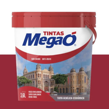 TINTA ACRILICA ECONOMICA VERMELHO PITANGA 3L MEGAO