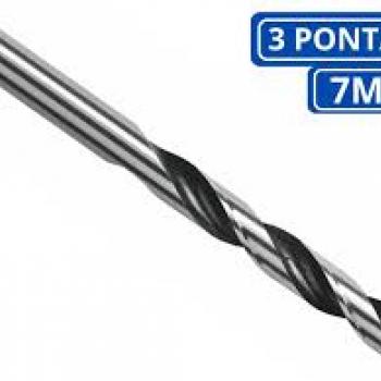 BROCA MADEIRA 3 PONTAS 7MM TRAMONTINA