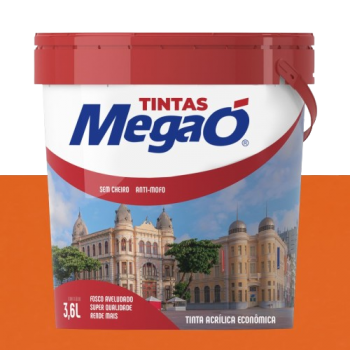 TINTA ACRILICA ECONOMICA LARANJA MEGAÓ 3LT