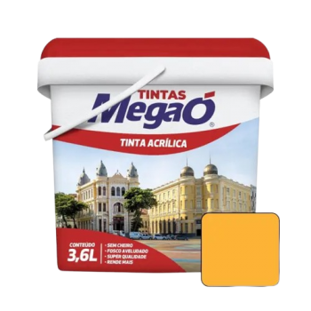 TINTA ACRILICA ECONOMICA AMARELO MANGA MEGAÓ 3L