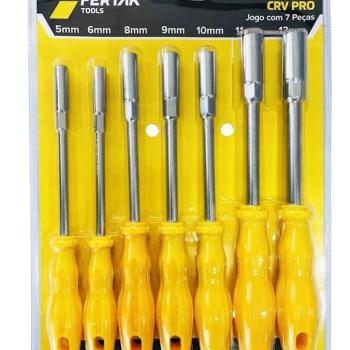 JOGO CHAVE CANHAO CRV 7PCS 2651 FERTAK