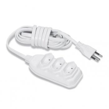 EXTENSAO ELET 3MT PP 2X0,75MM 2P+T BR PLUZIE