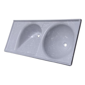 TANQUE DUPLO 1,00X0,50CM CINZA DELTA FIBRATEX