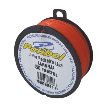 LINHA PEDREIRO LISA 50MT LARANJA POLIBEL